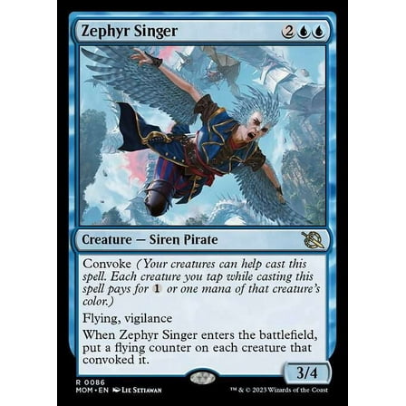 MtG March of the Machine Rare Zephyr Singer (FOIL) #86
