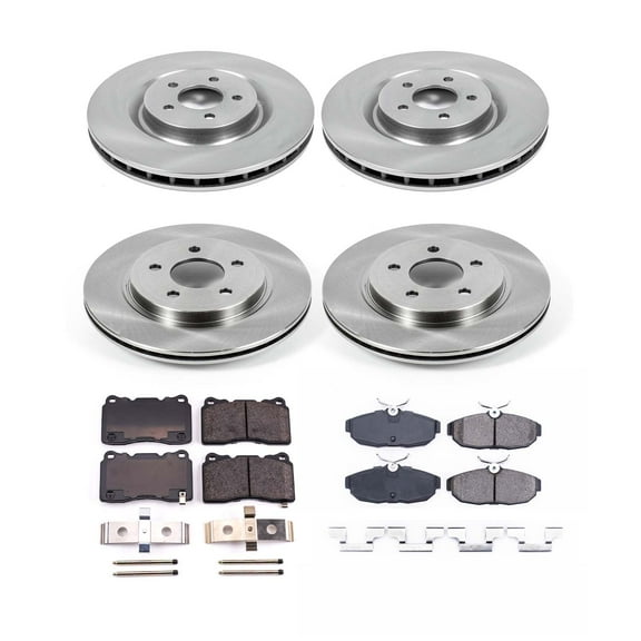 Ultimate Brakes Front and Rear Ceramic Brake Pad and Rotor Kit with Hardware WM81137