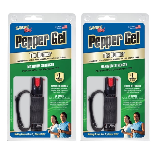 SABRE The Runners Pepper Gel, Pack of 2