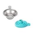 thumbnail image 3 of FRCOLOR SLA funnel 2 in 1 Resin Transferring Funnel Set Silicone Foldable Funnel Metal Funnel for DLP SLA UV Photocuring 3D Printer Part (Random Color),3.39"X2.28"X1.26", 3 of 5
