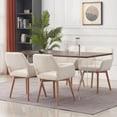 thumbnail image 6 of Homy Grigio Dining Chairs Set of 2 Kitchen & Dining Room Chairs for Kitchen Chairs with Armrest (Beige), 6 of 9
