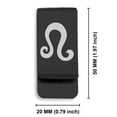thumbnail image 2 of Stainless Steel Leo Zodiac Sign (Lion) Classic Slim Money Clip Credit Card Holder, 2 of 2