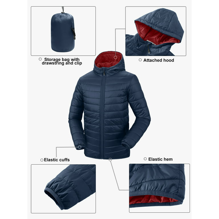 33,000ft Men's Puffer Jacket Lightweight Packable Winter Jacket :  : Clothing, Shoes & Accessories