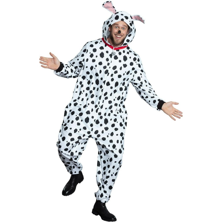 Amscan Dalmatian Dog One Piece Zipster Halloween Costume for Adults Plus size Includes Jumpsuit with Hood Walmart