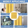 thumbnail image 2 of Dznils Waffle Weave Shower Curtain, Thick Weighted Bathroom Curtain with Hooks, Water Repellent, Yellow, 72"x72", 2 of 10