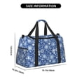 thumbnail image 3 of Balery whiet Snowflake blue background Bolsa de Gimnasio para Mujeres, Bolsa de Viaje con Bolsillo Húmedo, Bolsa de Fin de Semana para Mujeres, Bolsa de Viaje Resistente al Agua, 3 of 7
