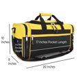 thumbnail image 7 of DALIX 21" Blank Sports Duffle Bag Gym Bag Travel Duffel with Adjustable Strap in Gold, 7 of 7