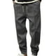 thumbnail image 1 of Pantalones largos de moda para hombre, con cordón, cintura elástica, color sólido, informales, largos, para hombre, 1 of 6