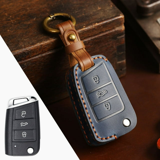 Car Key Fob Cover Case Protector For Volkswagen Magotan Lavida Car Key Fob Cover Flip Style Leather Case