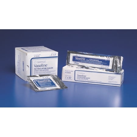 Vaseline - Petrolatum Impregnated Dressing Vaseline - 1 X 8 Inch Gauze Petrolatum Sterile - 50/Box