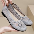 thumbnail image 6 of Fesfesfes Shoes Women Almond Toe Fashion Ventilate Casual Round Head Comfy Casual Mesh Shoes 37(6), 6 of 9