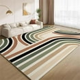thumbnail image 1 of Modern Mid-Century Art Rug 4x6ft Area Rugs Minimalist Colorful Stripes Rugs Ultra Soft Washable Non Slip Carpet for Bedroom Living Room Study Room Office Home Decor Mats, 1 of 6
