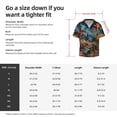 thumbnail image 5 of Fuzoiu Galactic Jungle Dinosaurs Print Men's Casual Short,Men's Short Sleeve Shirt,Mens Casual Button Down Shirts,Cuban Collar Summer Shirt for Beach, Vacation, and Outdoor Activities-Small, 5 of 5