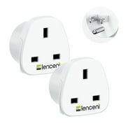 LENCENT UK to USA Plug Adapter,2 Pc England to America Travel Plug Outlet Converter Converts all TYPE G Plugs Power adapter for General Electrical equipment