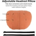 thumbnail image 6 of 2 Pcs Car Headrest Neck Pillow for Driving,Universal Premium Suede Leather Soft and Comfortable Headrest,Three Gears of Height Adjustment Car Seat Headrest Pillow Car Interior Accessories, 6 of 11