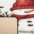 thumbnail image 3 of CURLYOOT Merry Christmas Winter Snowman Runner Rug 2'x6' Washable Kitchen Runner Rug Indoor Non Slip Laundry Rugs Floor Carpet for Hallway Kitchen Entryway Bedroom Living Room, 3 of 9
