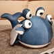 thumbnail image 2 of Creative Six Eyes Flying Fish Plush Doll Kawaii Funny Monster Sea Animal Soft Blue Whale Pillow Stuffed Toys Kids Birthday Gifts zhangmengya LED, 2 of 2