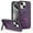 Darkpurple, variant on Dteck Case for iPhone 14 Plus,Magnetic Leather Case Built-in Invisible Stand Shockproof Rubber Kickstand Compatible with Mag Safe Cover,Black