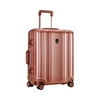 Travelers Club 20" rolling carry-on suitcase w/ lightweight aluminum frame - Rose Gold