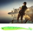 thumbnail image 6 of 6Pcs Soft Plastic Fishing Lures - T-Tail Grub Worm Baits in Green (Fish Tackle Accessory), 6 of 8