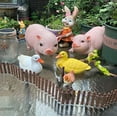 thumbnail image 6 of Garden Ornaments, Garden Statue Baby Pig Decorative, Cute Pig Garden Statue Resin Lawn Ornaments, Durable Farmhouse Animal Sculpture Art Decoration for Home Outdoor Decor, 6 of 8