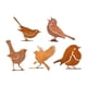 thumbnail image 4 of 5 piezas de pájaros oxidados para decoración de vallas, paisaje realista para jardín. Estilo B, 4 of 9