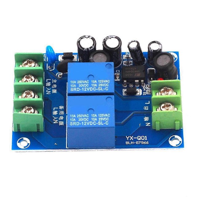 220V 2 Way Power Automatic Switcher 10A Dual Power Supply 2 in 1 Out Power Failure fer Switch B