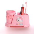thumbnail image 1 of Kawaii Sanrio Hello Kitty Toothbrush Holder Cartoon Plastic Toothbrush Holder Mouthwash Cup Toothpaste Tube Storage Rack, 1 of 7
