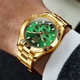 thumbnail image 5 of OLEVS Automatic Watches for Men Self Winding Chronograph Mechanical Luxury Dress Stainless Steel Calendar Date Waterproof Luminous Mens Wrist Watches Gift Reloj Para Hombre Gold/Black/Blue/Green Dial, 5 of 16