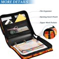 thumbnail image 4 of Haosy 3 Ring Zipper Binder with Shoulder Strap Waterproof Trapper Keeper 2 Inch D-Ring 500 Sheets Capacity, Lava Pixel Art, 4 of 8