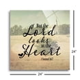 thumbnail image 3 of Lord Looks At Heart Golden Field Church 24 x 24 Glass Wall Hanging Sign, 3 of 4