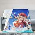 thumbnail image 2 of Genshin Impact Bed Blanket Air Conditioner Quilt Ultra Soft Flannel Blanket All Season Fuzzy Blanket Reversible Fluffy Plush Blanket 40"X30", 2 of 8