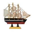 thumbnail image 2 of 1Pc Wooden Sailboat Crafts Ship Model Sailing Boat Decor Home Ornament, 2 of 8