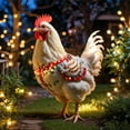 thumbnail image 2 of asddcavvf Christmas Animal Outdoor Garden Chicken Ground Plug Decoration Outdoor Christmas Animal Ground Plug 2D Small Garden Flags for outside with Sign Language Garden Label Outdoor Metal Cards for, 2 of 4