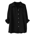 thumbnail image 4 of Ltctricy Unisex Kids Button Down Shirts Collared Dressy Blouses Toddler Long Sleeve Tops for Boys and Girls(Black,13-14 Years), 4 of 7