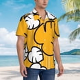 thumbnail image 6 of Autumn Leaves Men'S 3d Print Casual Button Down Shirts, Novelty Hawaiian Short Sleeves S, 6 of 8
