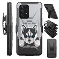thumbnail image 1 of Compatible with Samsung Galaxy A33 Hybrid Luxguard Holster Phone Case Cover (Cute Dog Siberian Husky), 1 of 1