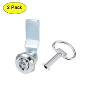 Tubular Cam Locks 22mm Cylinder Dia 52mm Long Cam Slotted Key 2Pcs