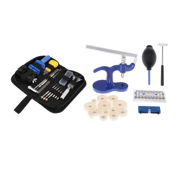 Kit de herramientas profesionales para reparación de relojes, abridor de tapas traseras de relojero, prensa de cajas. 406 piezas