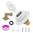 thumbnail image 2 of RV City Water Inlet Reemplace 3/4 NH femenino a 1/2 npt Masculino resistente fácil de instalación con conexión de válvula de retención para RV Marine, 2 of 8