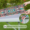 thumbnail image 6 of Bohemian Floral Elastic Square Table Cover 34x34 Inch, Secure Fit for Card Tables, Ideal for Indoor and Outdoor Dining, 6 of 6