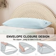 thumbnail image 2 of PiccoCasa 2 Pcs Body Pillowcases Microfiber Envelope Long Pillowcover, Standard Light Gray, 2 of 8