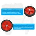 thumbnail image 3 of Unique Bargains 6" Universal Air Compressor Wheel with 0.5" Hole for Easy Mobility, Red 2 Pack, 3 of 5