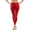 thumbnail image 4 of Red Leggings for Women Workout Yoga Pants Slim Fit Hight Waight Tummy Control Gym Athletic Tights, 4 of 8