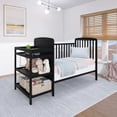 thumbnail image 5 of Dream On Me Anna 3-in-1 Convertible Crib with Changing Table Black, Changing Pad Included, Converts from Baby Crib to Toddler Bed, Day Bed and Kids Sofa, Three Adjustable Mattress Height Positions, 5 of 13