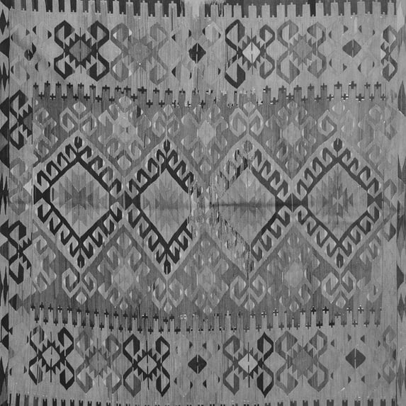 Ahgly Company Indoor Square Southwestern Gray Country Area Rugs, 6' Square