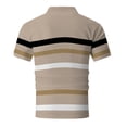 thumbnail image 7 of Fnnxeal Mens Polo Shirts Button Short Sleeve Casual Striped Collared Summer Polo Khaki Shirts for Men Size 2XL, 7 of 7