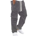 thumbnail image 1 of Pantalones cargo para hombre - Pantalones utilitarios para trabajo al aire libre - Poliéster, resistentes, múltiples bolsillos, tallas S-XXL, 1 of 5