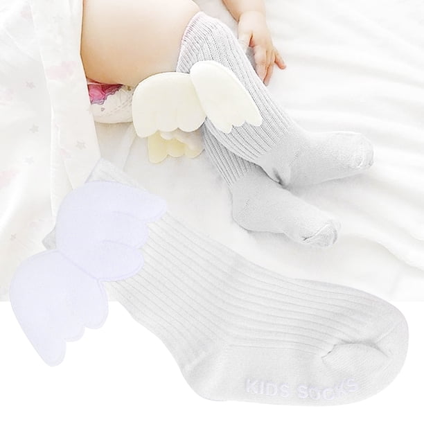 Calcetines con alas de ángel, 1 par de calcetines para niñas pequeñas, calcetines suaves para bebés, valor excepcional