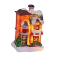 thumbnail image 4 of Decoración navideña de pueblo nevado, adorno navideño de resina para estantería. Estilo N, 4 of 9
